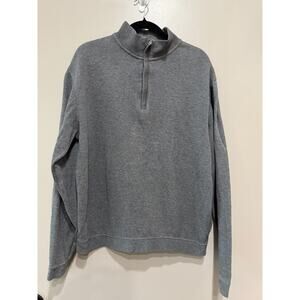 Cutter & Buck Gray Quarter Zip Pullover Cotton Sweatshirt Mock neck Classic Sz-M